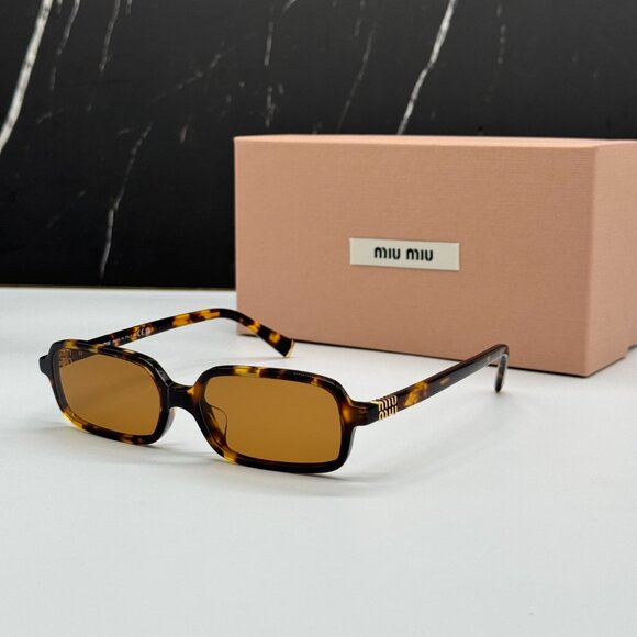 NEW MIU MIU MU11ZSF VAU2Z1 HAVANA WOMEN SUNGLASSES - Picture 1 of 10